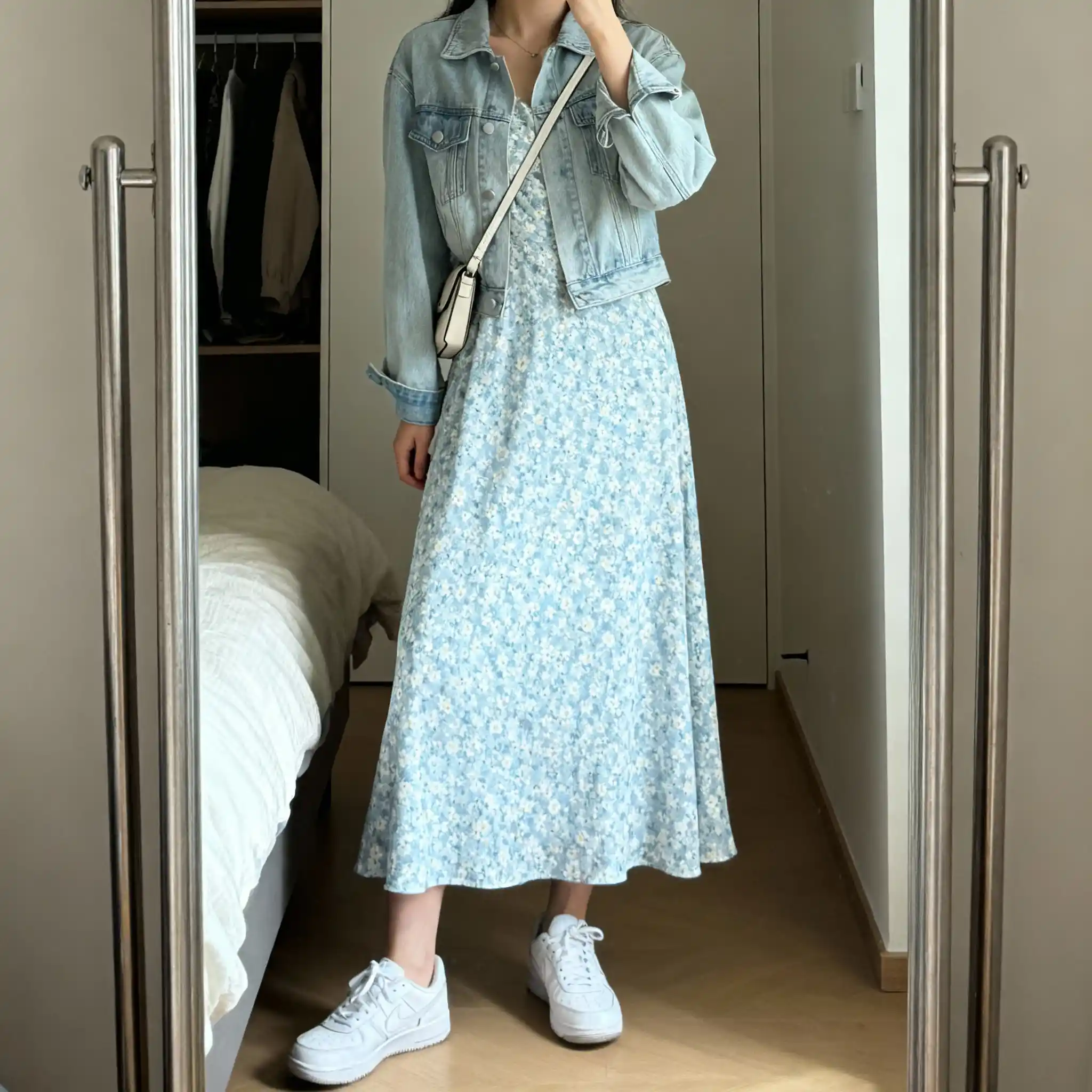 Effortless Floral Midi Outfit